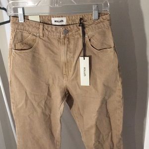 New with Tags Rolla Original High Rise Straight Jeans in Sand size 28